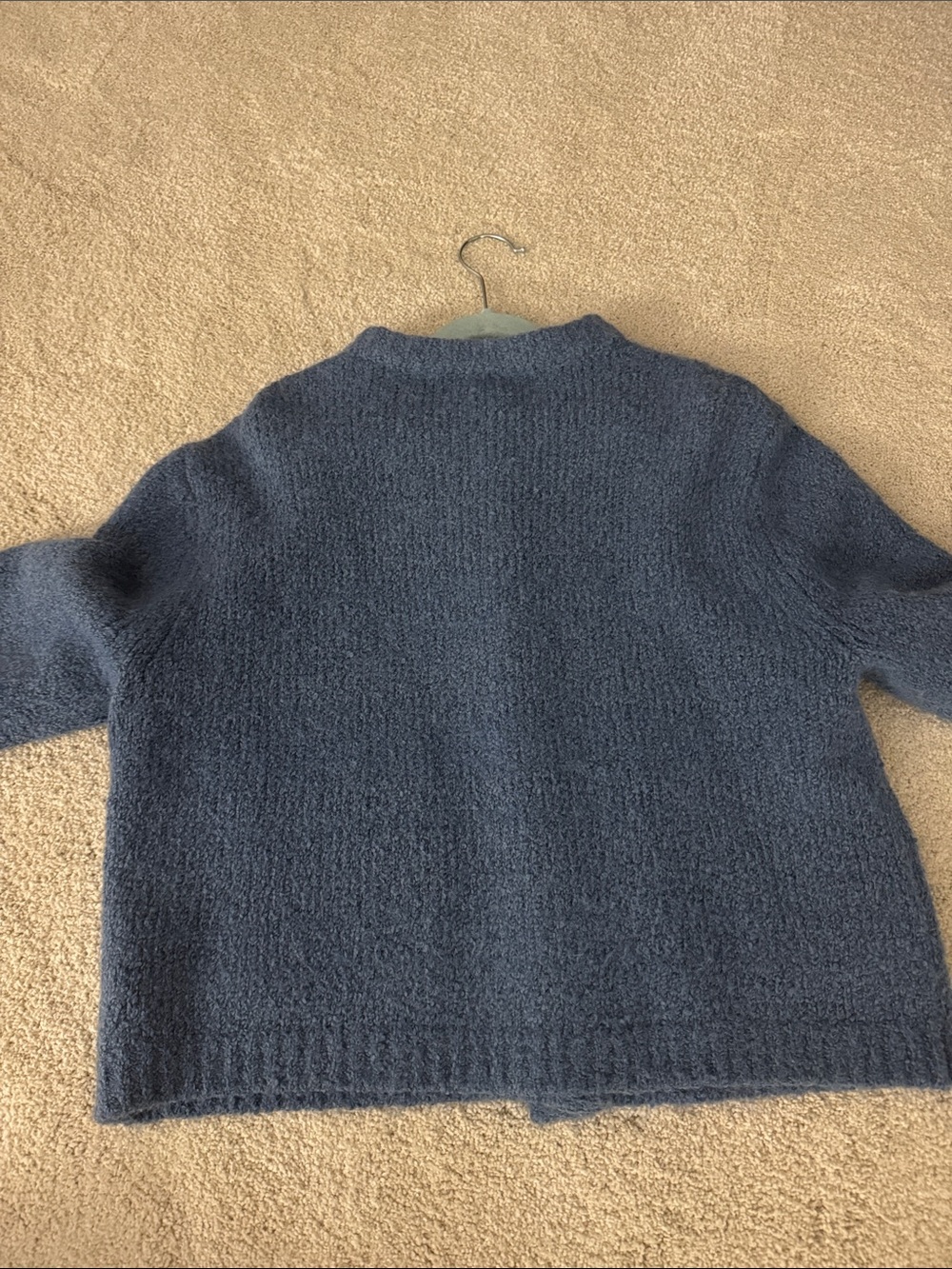 Massimo Dutti Blue Knit Button-Front Kids Cardigan - Picture 6 of 6
